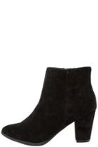 Breckelle's Ryleigh Black Suede Ankle Booties
