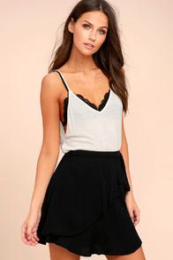 Lulus On The Sway Black Wrap Skirt