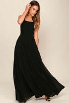 Strappy To Be Here Black Maxi Dress | Lulus