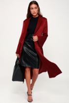 Tjd X Lulus Bora Bora Wine Red Satin Duster | Lulus
