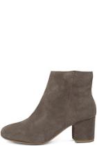 Steve Madden Holster Grey Suede Leather Ankle Booties
