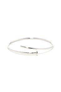Fame Accessories Get The Point Silver Nail Bracelet