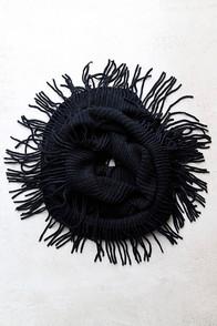 Lulus Warm My Heart Black Infinity Scarf