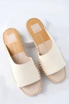 Dolce Vita Banji Off-white Espadrille Slide Sandal Heels | Lulus
