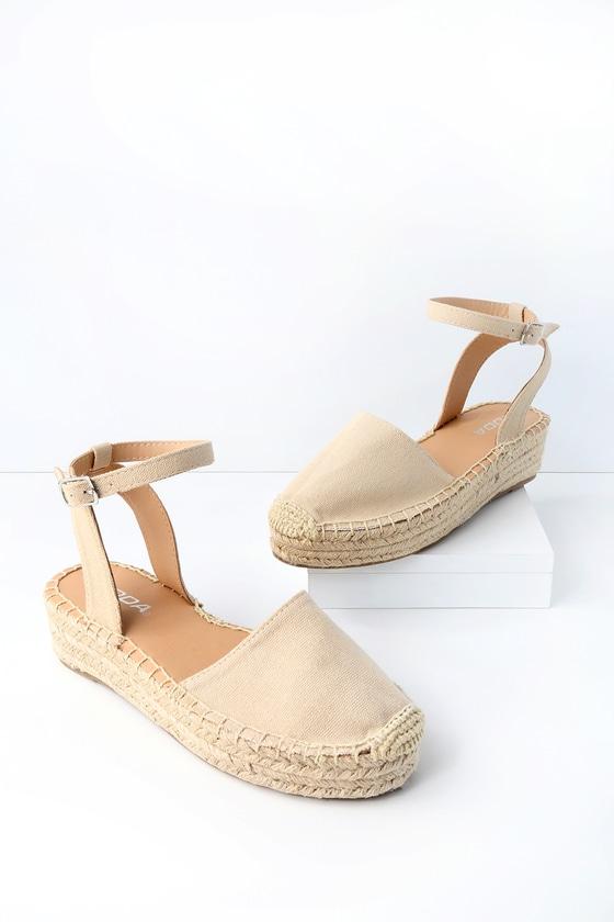 Soda Janelle Taupe Flatform Espadrilles | Lulus