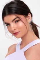 Glow For You Silver Teardrop Rhinestone Earrings | Lulus