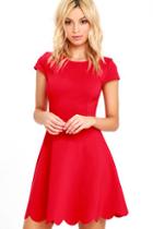 Lulus Proof Of Perfection Red Skater Dress