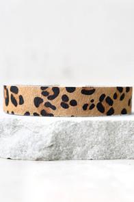 Lulus Show Your Spots Tan Leopard Print Choker Necklace