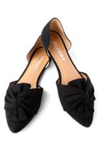 Report Bossina Black Suede D'orsay Flats | Lulus