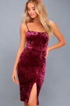 Made You Wink Plum Purple Velvet Bodycon Dress | Lulus