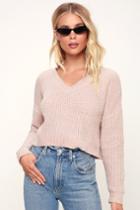 Beah Beige Chenille Cropped Sweater | Lulus