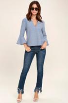 Machine Jeans Enter The Fray Medium Wash Distressed Skinny Jeans