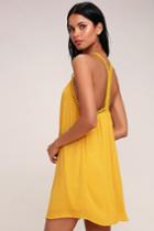 Lush I'm Impressed Mustard Yellow Crochet Dress | Lulus