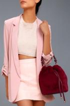 Lulus | Pre-fur-ed Choice Wine Red Faux Fur Bucket Bag | Vegan Friendly