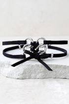 Lulus More To Adore Silver And Black Choker Necklace