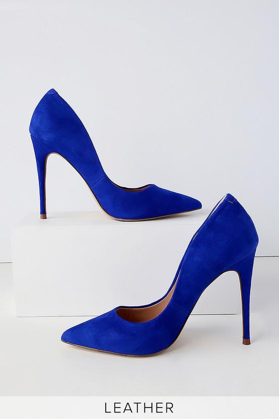 Steve Madden Daisie Blue Suede Leather Pumps | Lulus