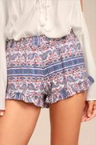 Rhythm Arabella Blue Print Shorts