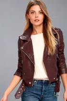 Veracci | Rebel With A Cause Plum Purple Vegan Leather Moto Jacket | Size Large | 100% Polyester | Vegan Friendly | Lulus