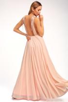 Dance The Night Away Blush Pink Backless Maxi Dress | Lulus
