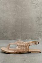 Sbicca Sbicca Yanet Nude Leather Sandals