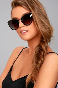 Lulus Style First Black Sunglasses