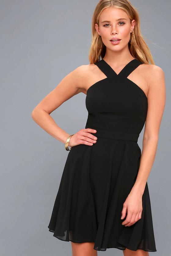 Forevermore Black Skater Dress | Lulus