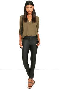 Lulus Ready To Rock Black Vegan Leather Pants