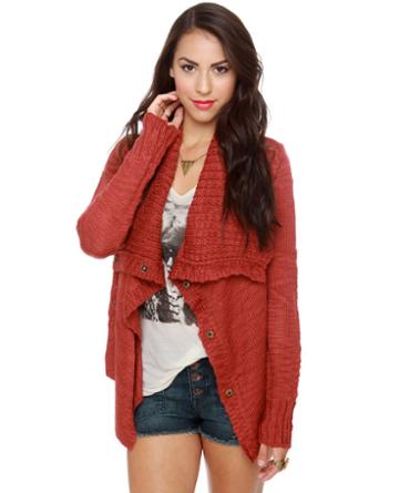 Element Eden Lariat Red Sweater