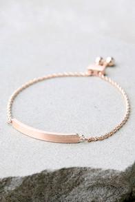 Lulus You Name It Rose Gold Bracelet