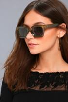 Potent Grey And Olive Green Sunglasses | Lulus