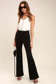 Jealous Tomato Labor Of Love Black Flare Pants