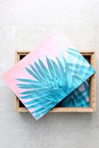Deny Designs Palms Pink And Blue Palm Print Jewelry Box