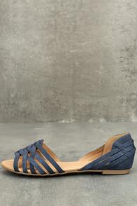 Paprika Equatorial Blue Denim Huarache Flats