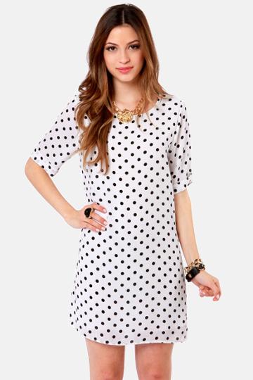 Spot The Hot Black And White Polka Dot Dress