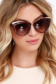 Lulu*s Flare It's At Tortoise Cat Eye Sunglasses