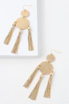 Zosia Brushed Gold Earrings | Lulus