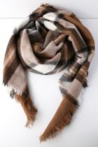 Lulus | Fireside Festivity Brown Plaid Scarf