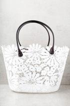 Lulus For All To Sea White Crochet Lace Tote