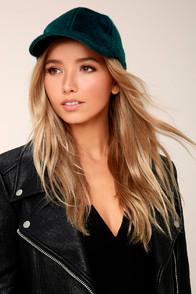 Lulus New Muse Forest Green Faux Pony Fur Baseball Cap
