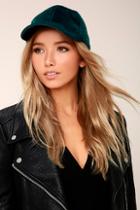 Lulus New Muse Forest Green Faux Pony Fur Baseball Cap