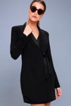 Lulus | Style Savvy Black Wrap Blazer Dress