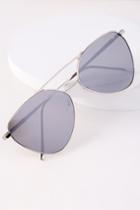 Holloway Silver And Grey Aviator Sunglasses | Lulus