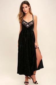 Somedays Lovin' Erin Black Velvet Maxi Dress