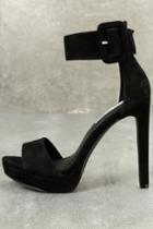 Steve Madden | Circuit Black Suede Leather Ankle Strap Heels | Size 6 | Lulus