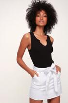 Whatever You Like Light Wash Tie-waist Denim Mini Skirt | Lulus