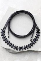 Lulus Same Wavelength Black Wrap Necklace