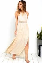 Lulus Resort Life Cream Lace Maxi Dress