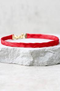 Vanessa Mooney Jaegar Red Choker Necklace