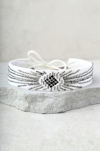 New Friends Colony Starstruck Ivory Beaded Choker Necklace