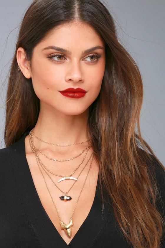 Lulus | Eternal Dreams Gold Layered Necklace
